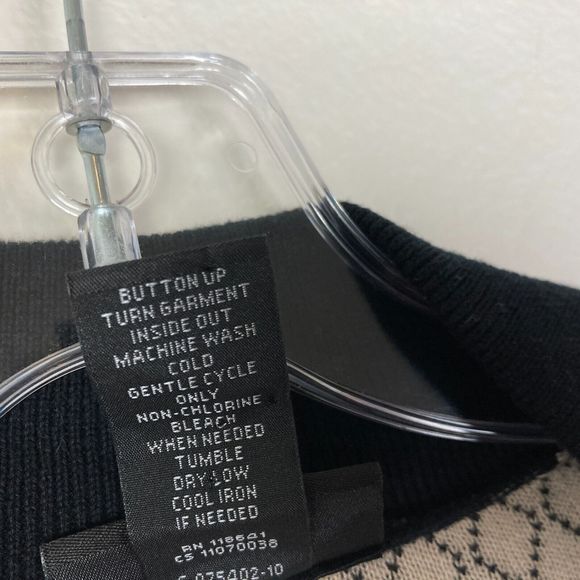 Lane Bryant Women's Button Up Cardigan Sweater Size 22/24 Black Tan Lattice Soft - Picture 4 of 7